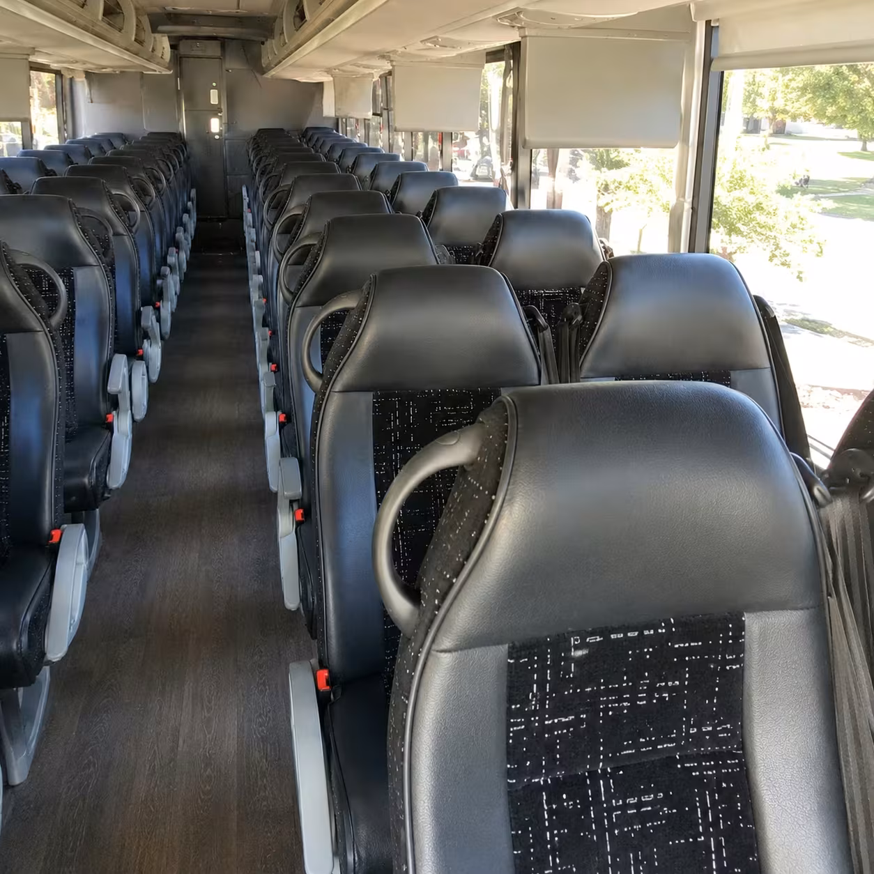 trenton charter bus rental interior